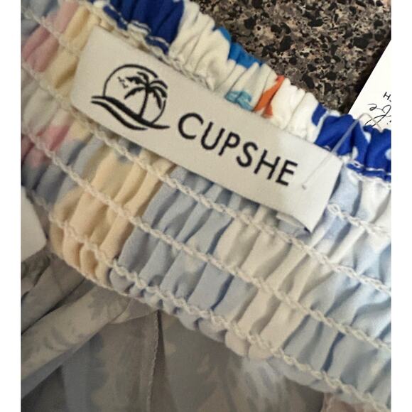 NWT Cupshe Women's Off The Map Tropical Floral Toucan Maxi Dress - Size Small - Picture 8 of 11